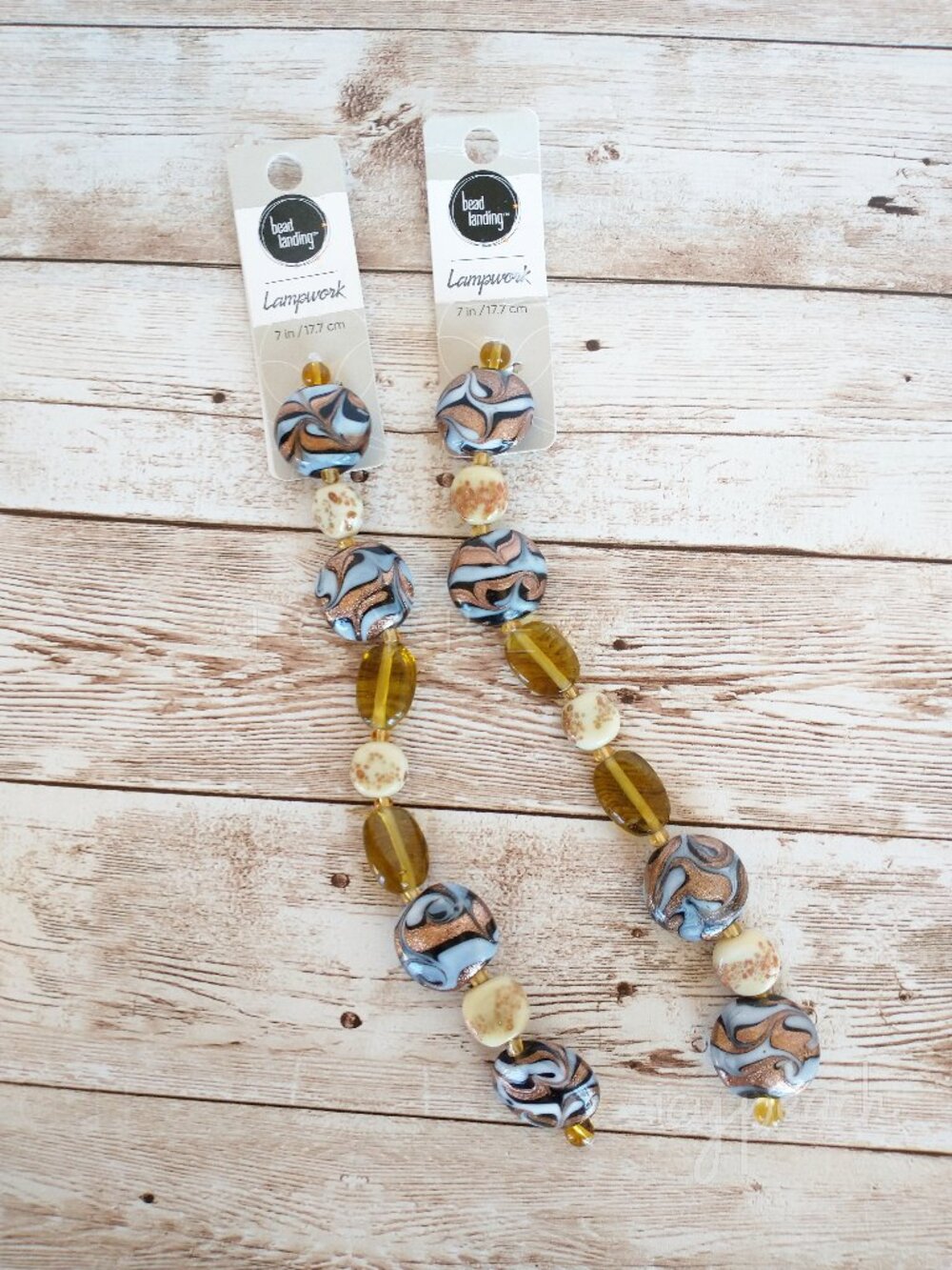 Bead Landing Lampwork Beads 2 Pack 7” Strand New Jewelry Making Craft Supply DIY